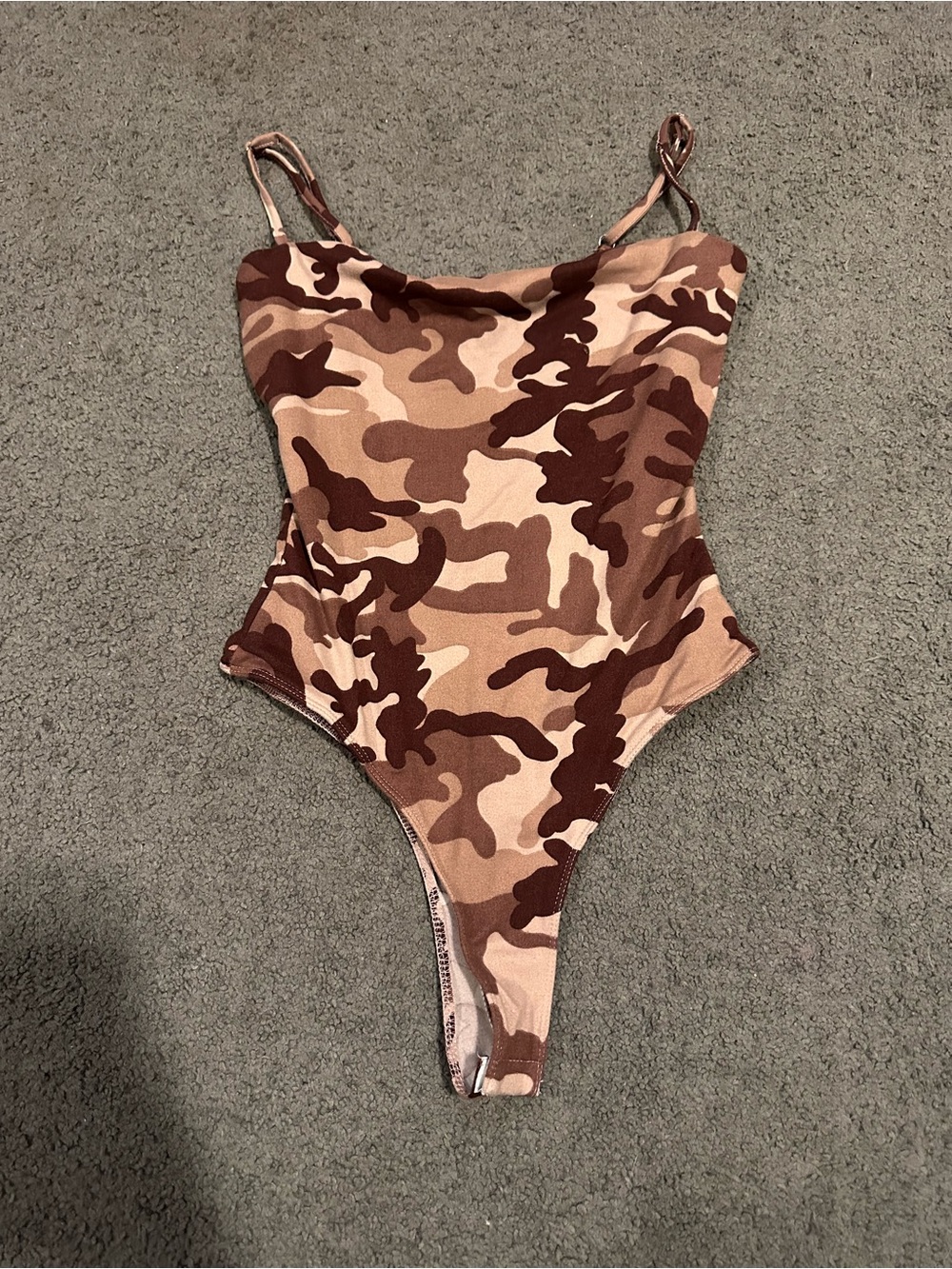 Revamped Purple Camo Tank Top Bodysuit Sleeveless Large